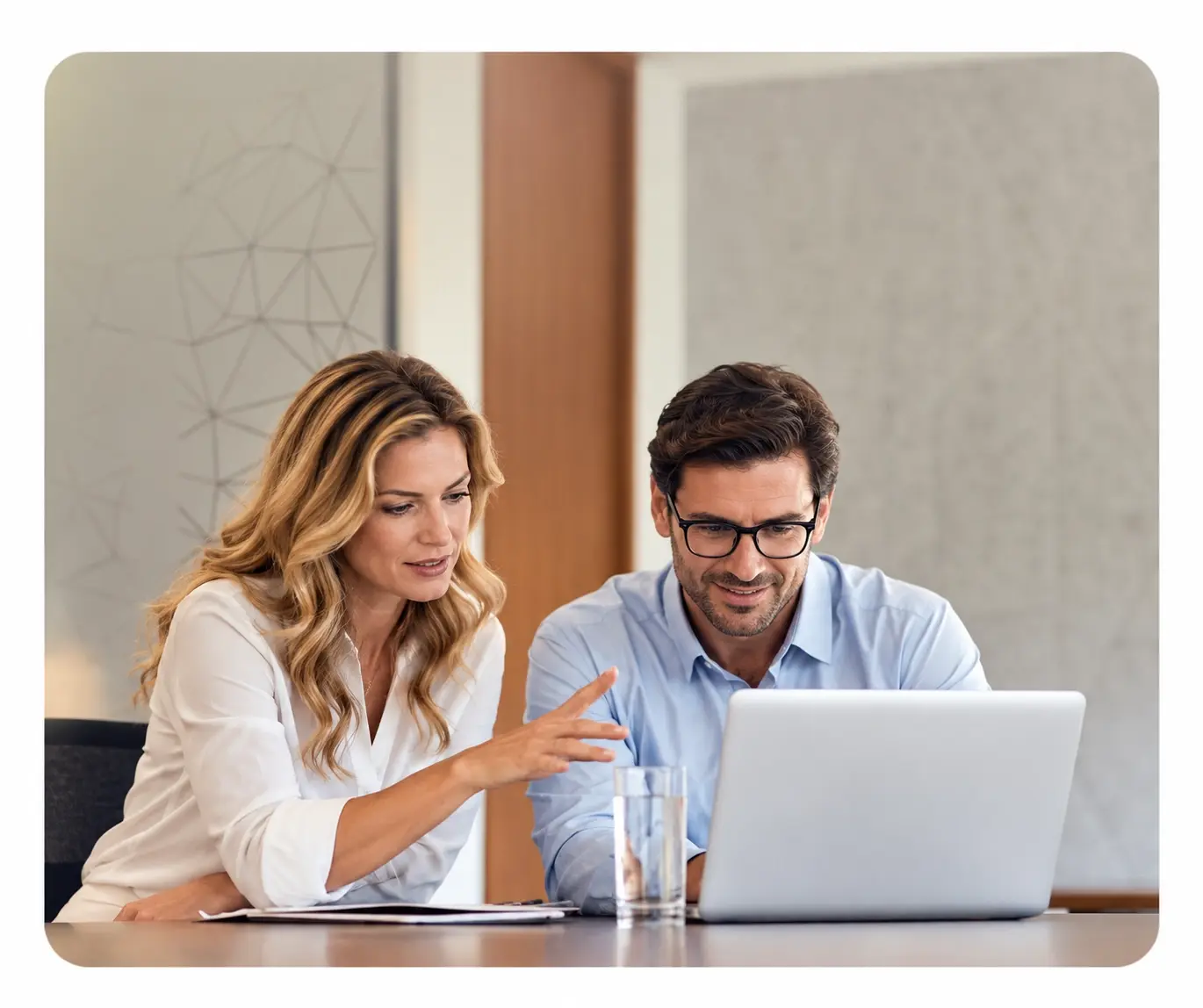 Collaborative Office Laptop Meeting