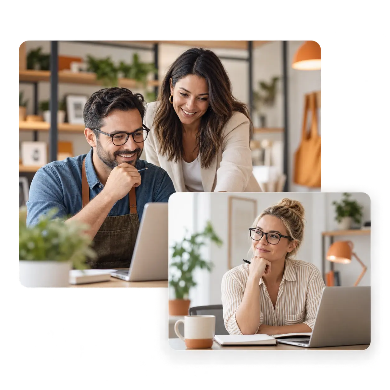People exploring their self-employed health insurance options.