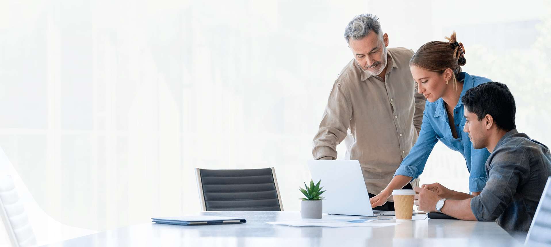 Advisors reviewing a PEO agreement